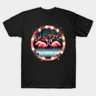 Flamingo Flock Sunset, Love Flamingos T-Shirt